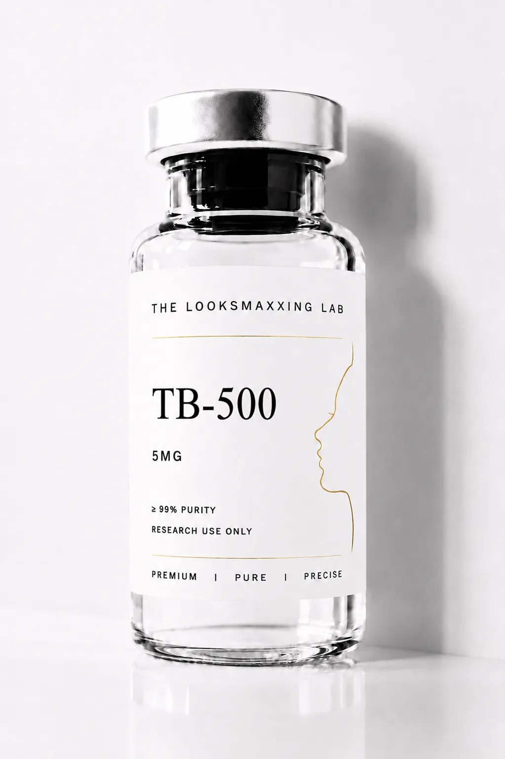 TB-500 research peptide vial — alternate view